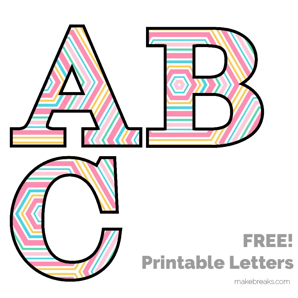 Free Printable Individual Alphabet Letters ArtbyJean Paper Crafts