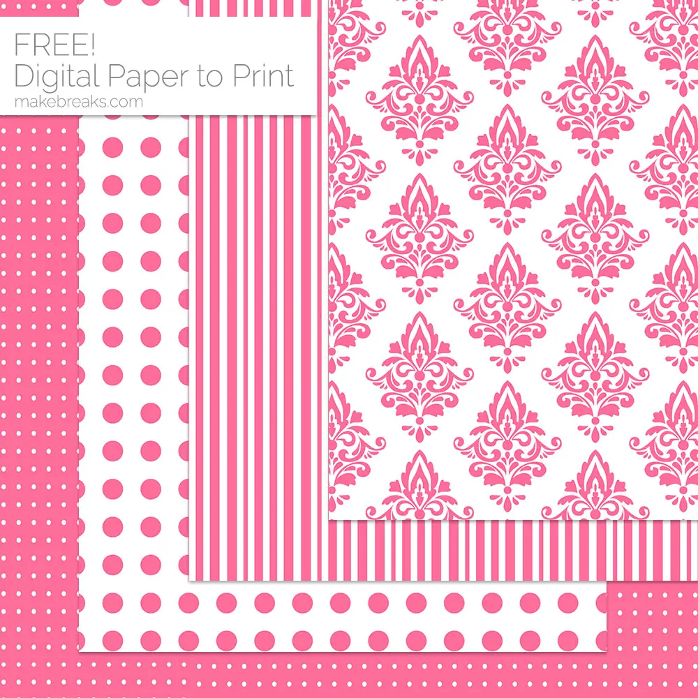 Pink Pattern Digital Paper Download