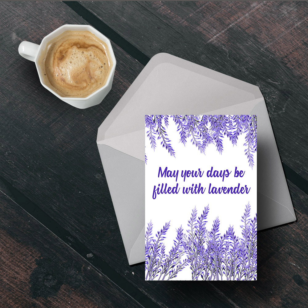 Free Printable Lavender Card
