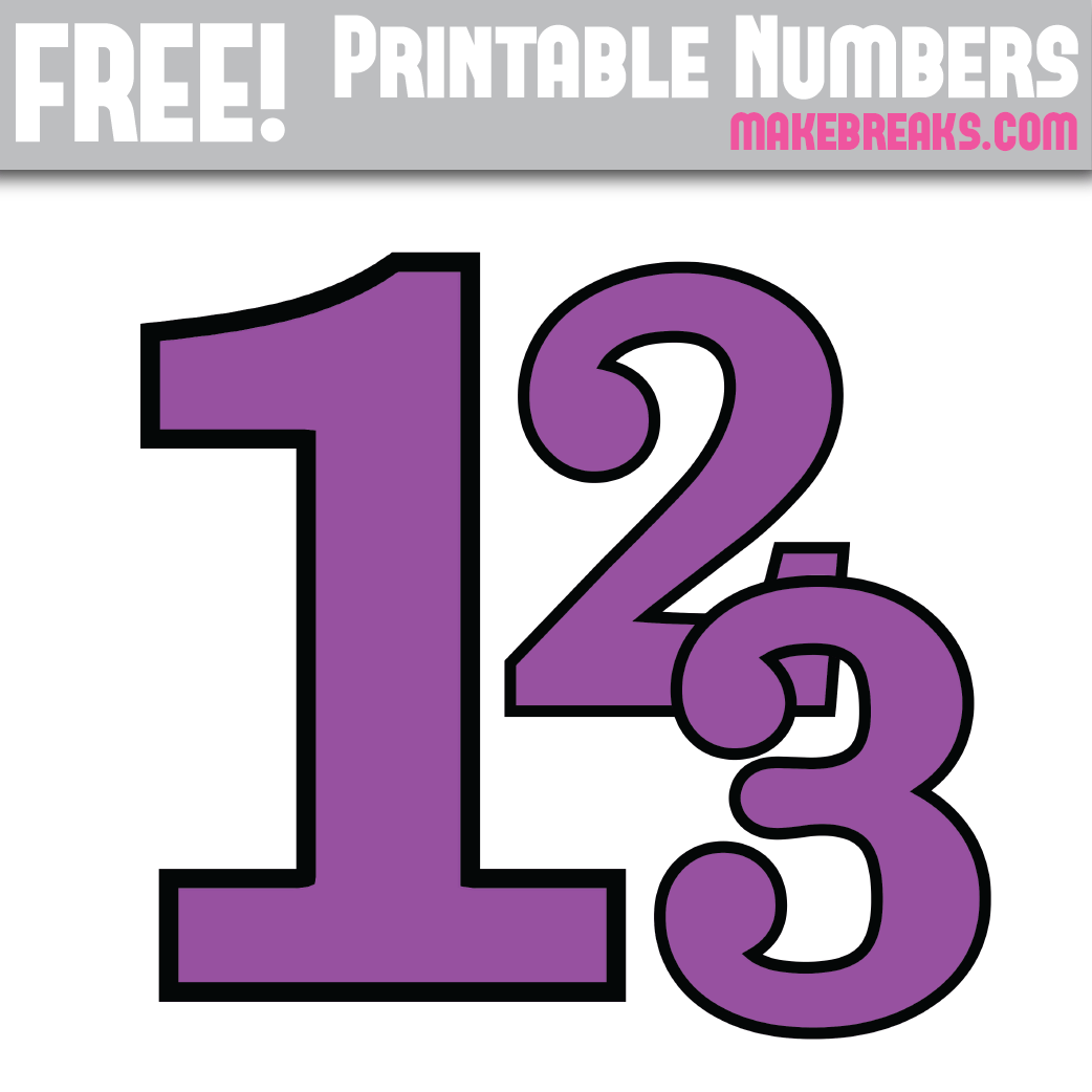 Free Printable Numbers 0 - 9