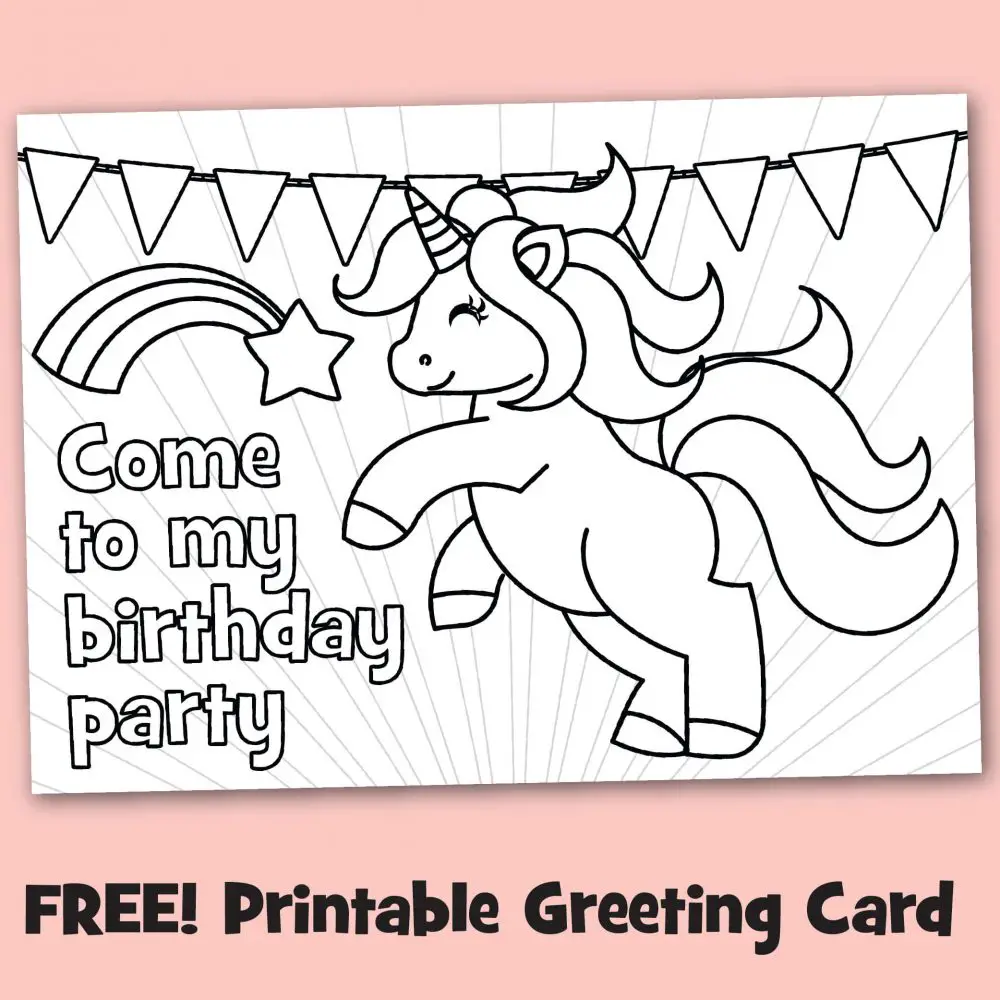 Free Printable Black White Birthday Party Invitations To Color Make 