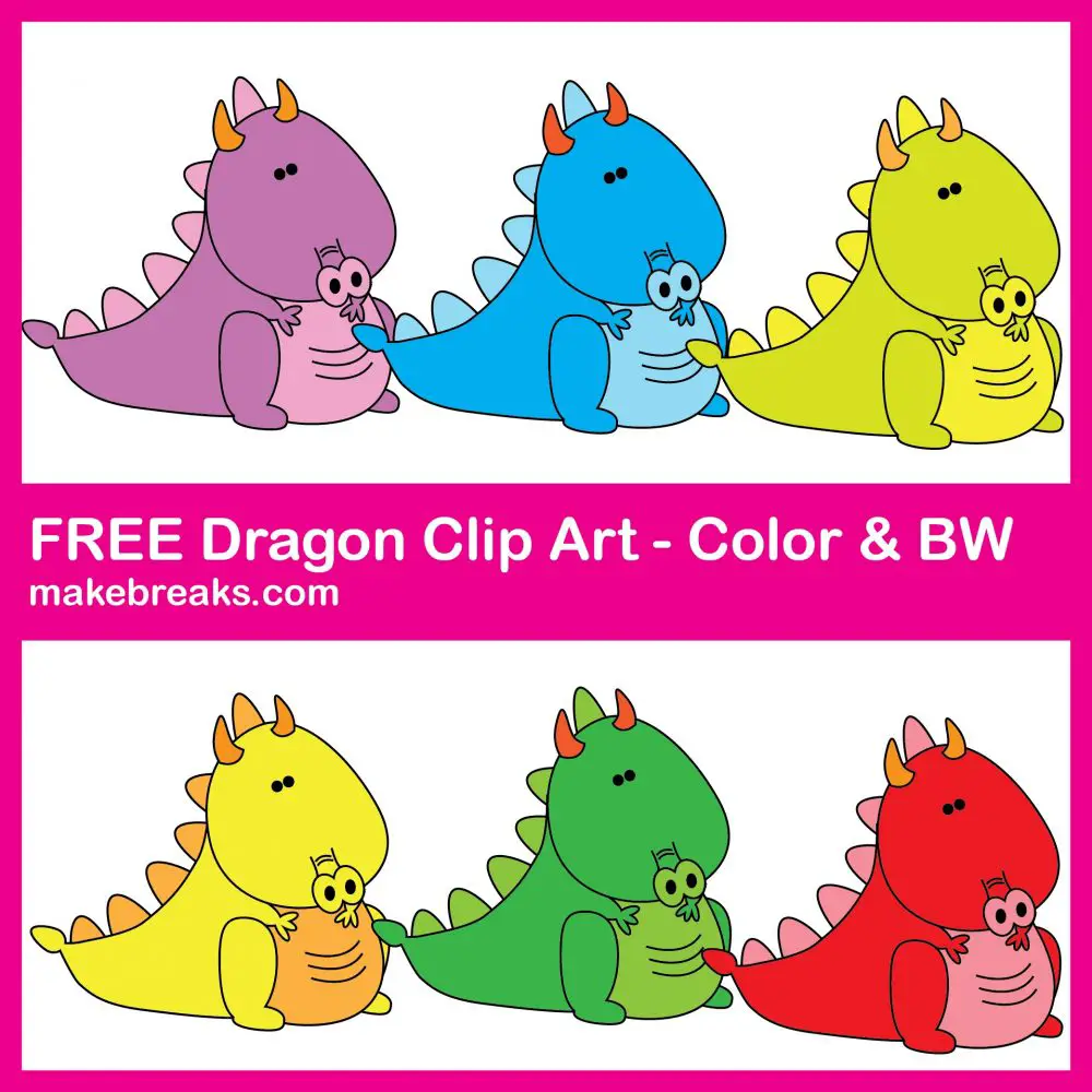 Free Cute Dragon Clipart For Teachers