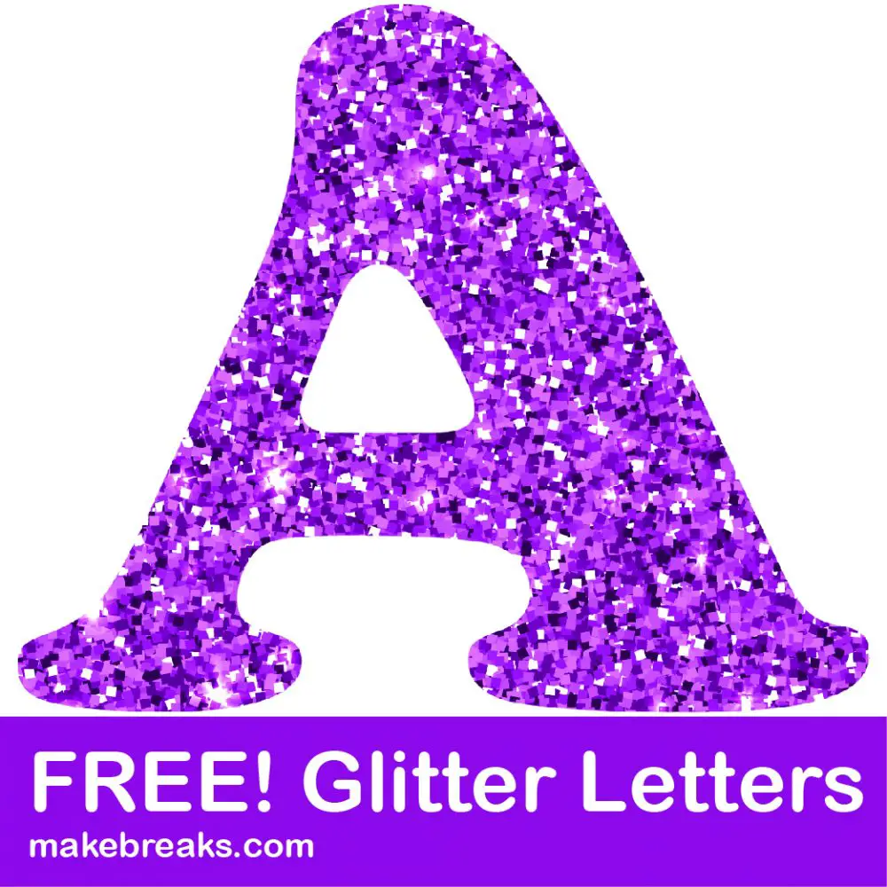 The Letter S In Purple Glitter