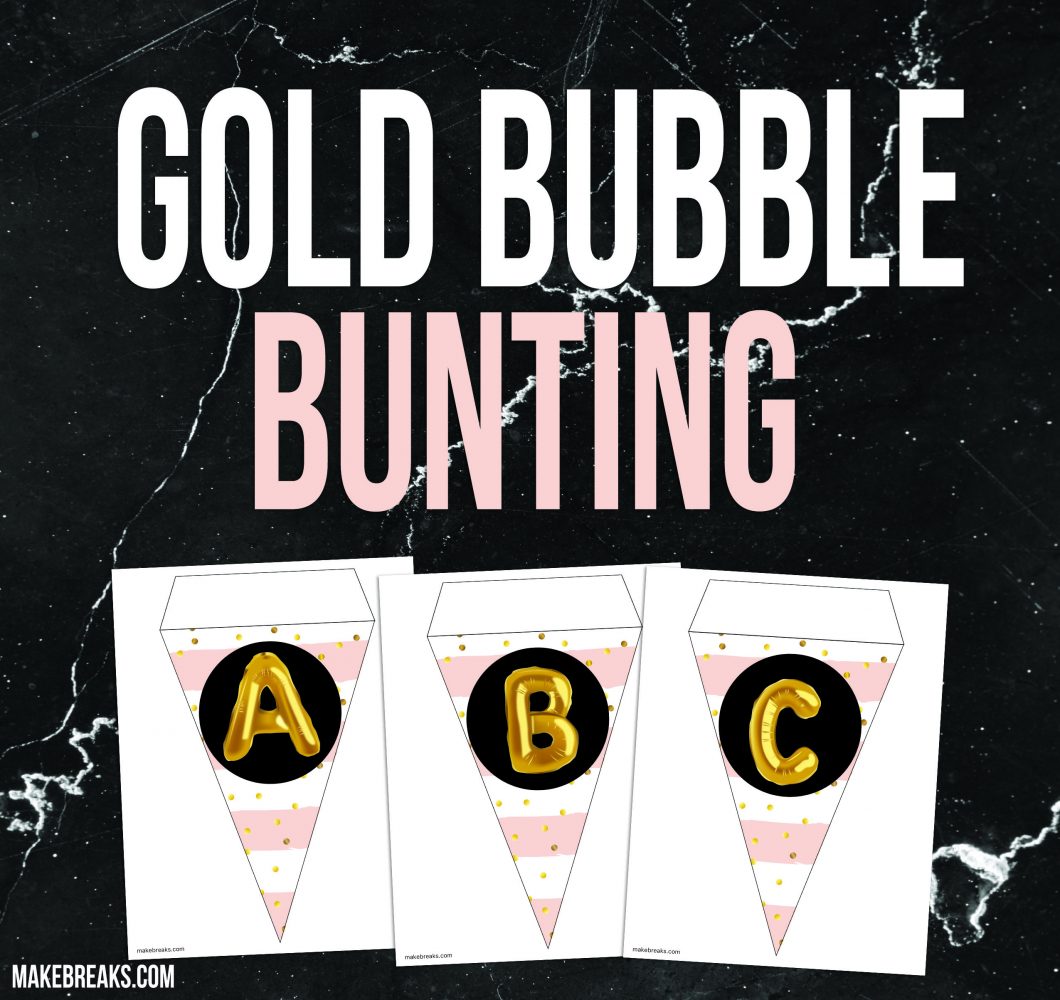 Gold Bubble Bunting
