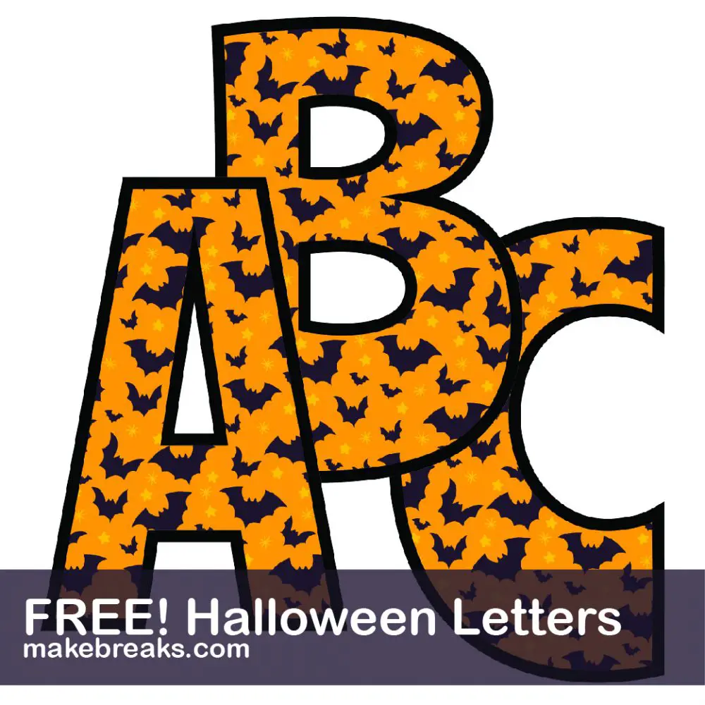 Halloween Free Printable Alphabet - Make Breaks