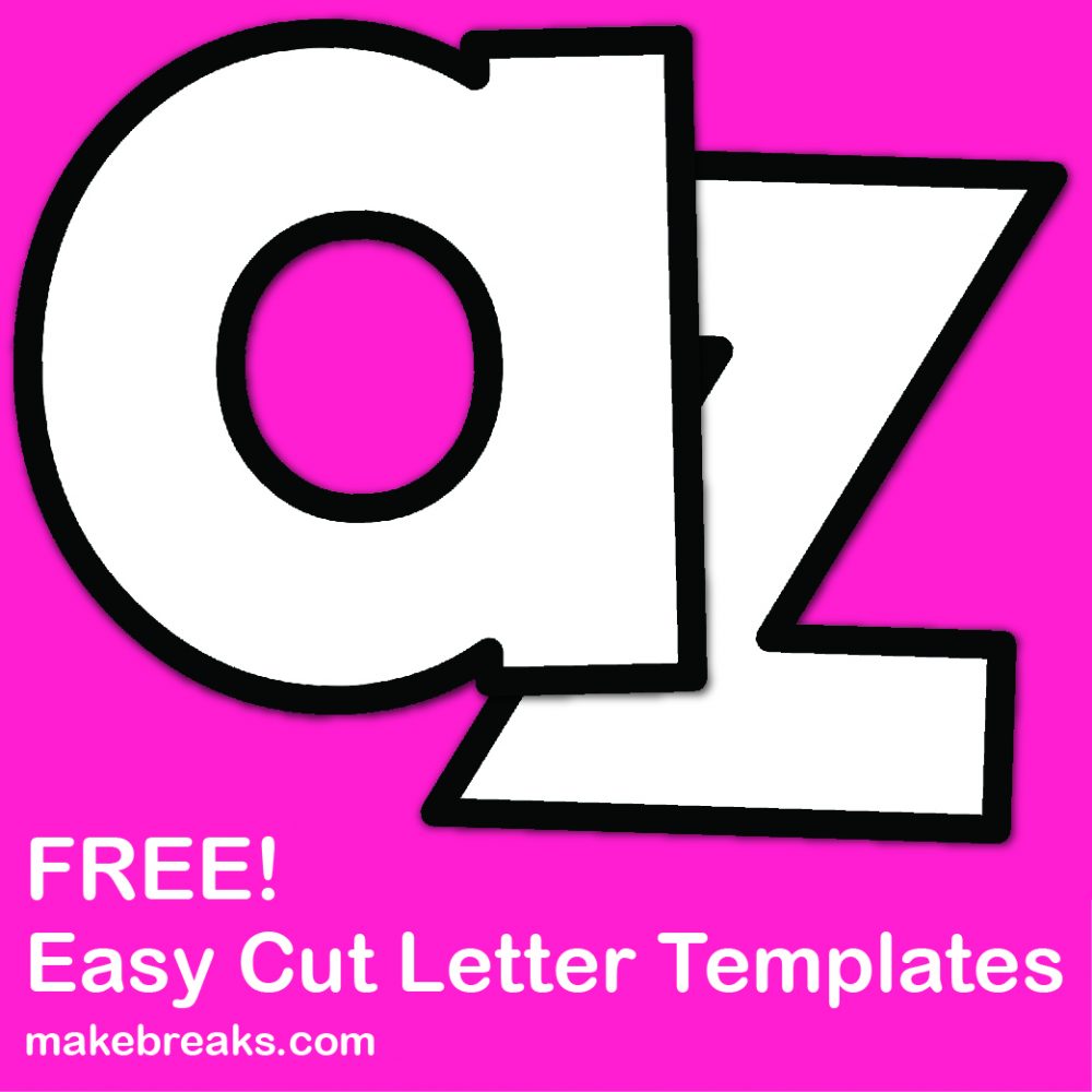 Easy cut letter template