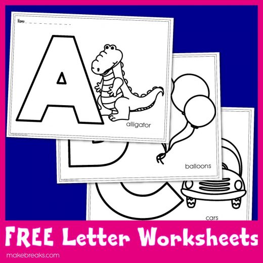 Free Letters to Color Worksheets For Teachers - Make Breaks