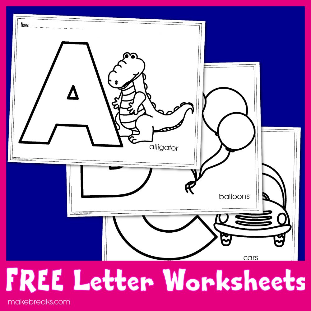 Free printable letters to color for letter of the week activities