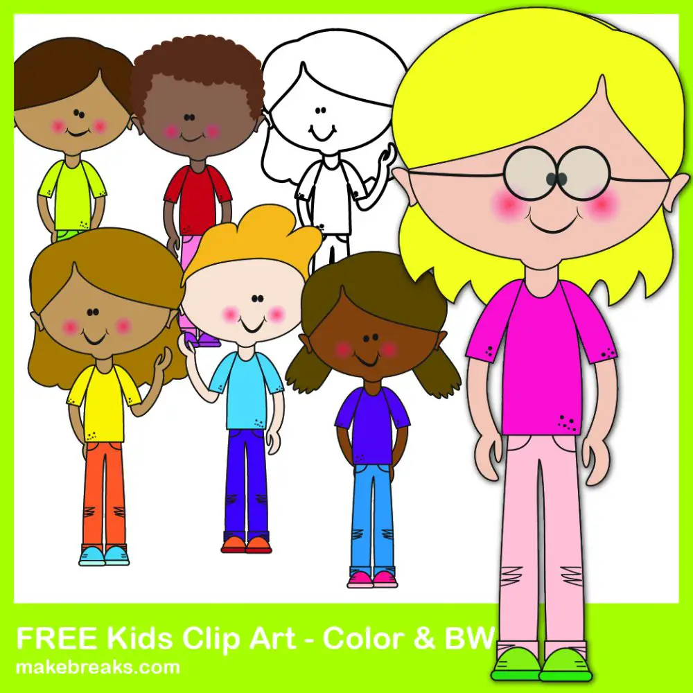 Free Cute Kids Clipart For Teachers