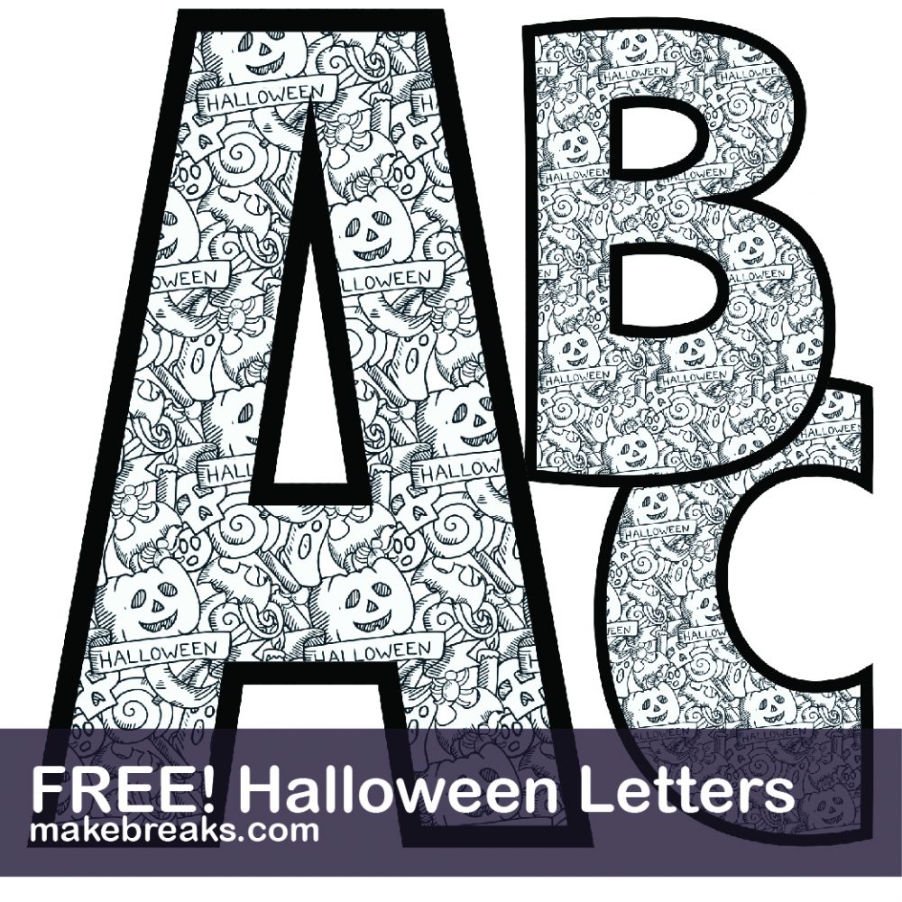 Halloween Coloring Alphabet
