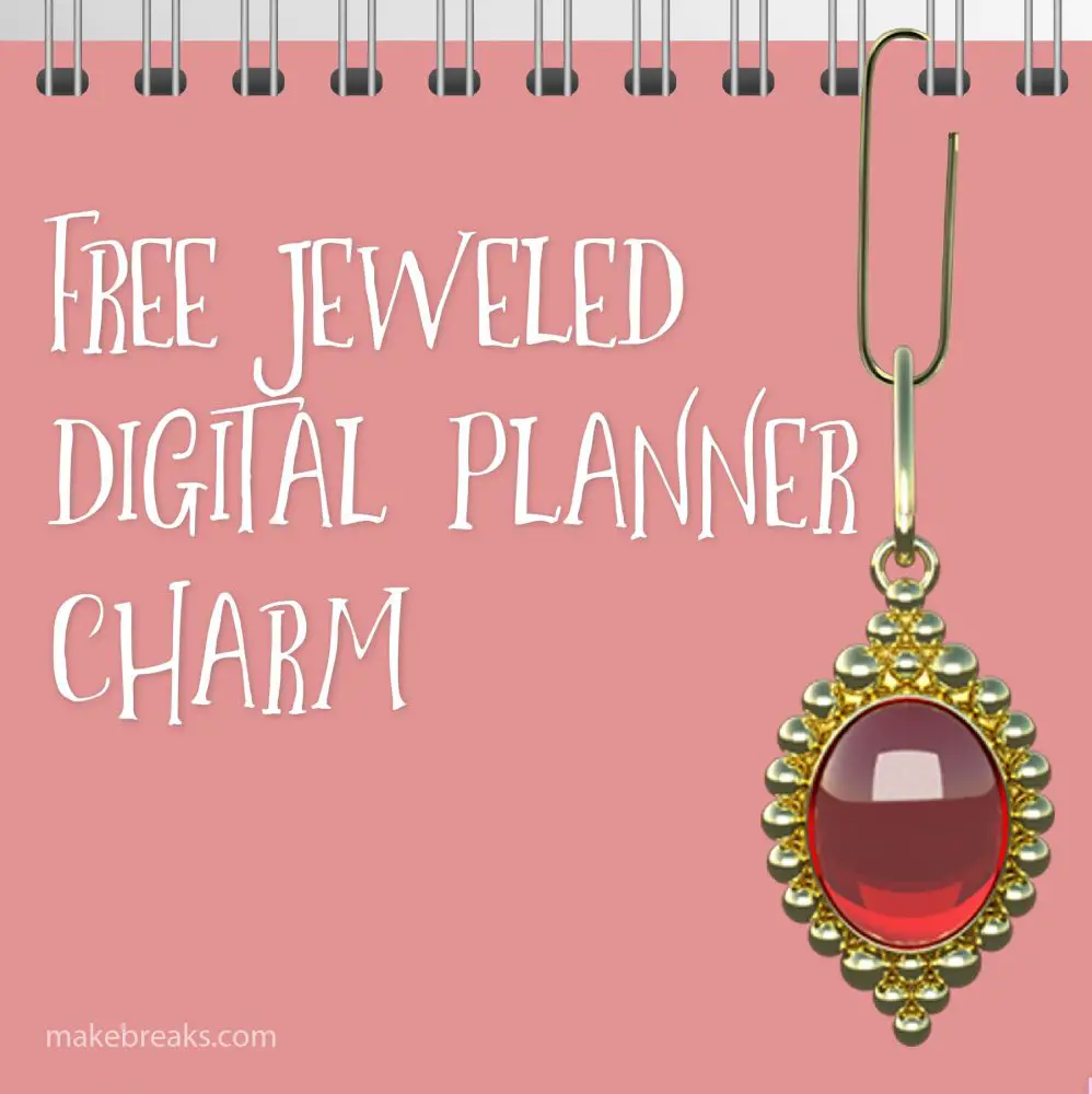 Free Ruby Digital Planner Paperclip Charm