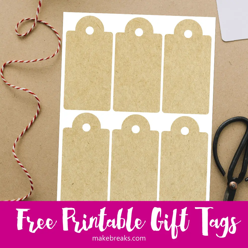 Kraft paper style gift tags, free to download