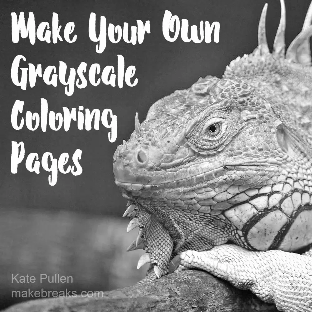 Learn how to make your own free grayscale coloring pages