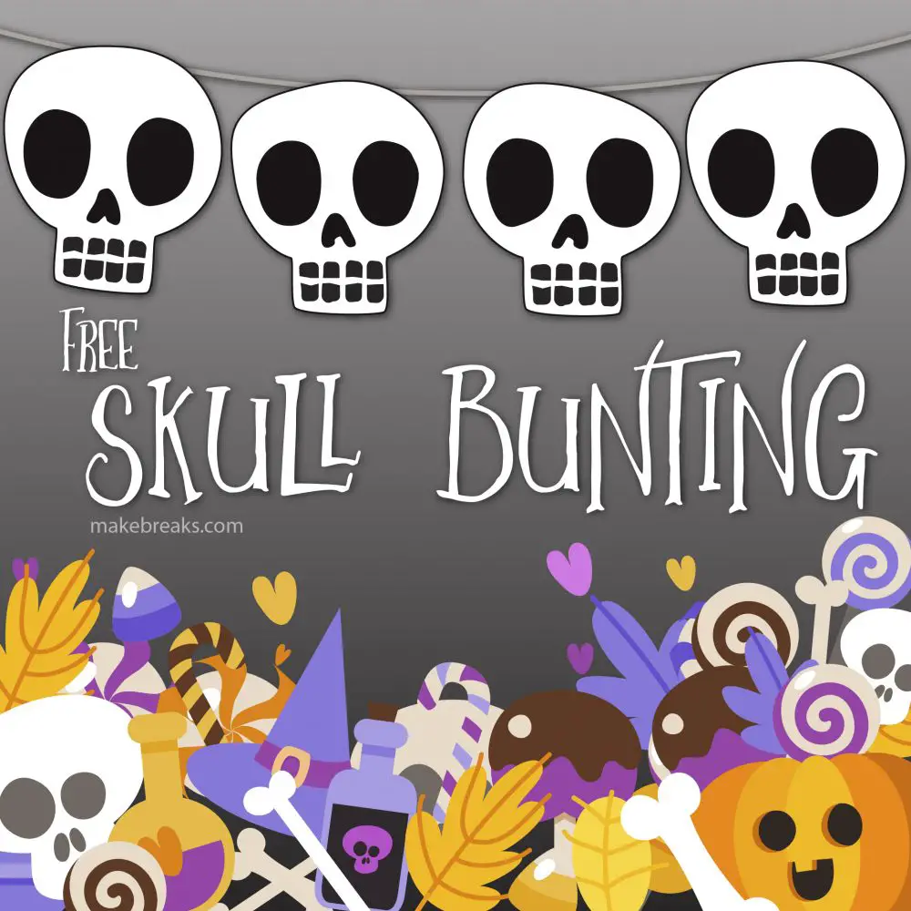 Free Printable Skull Bunting Template