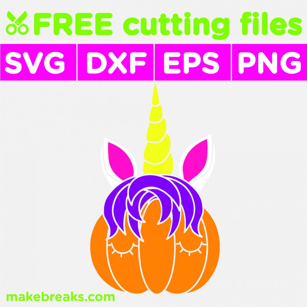 Free SVG Cutting File – Unicorn Pumpkin