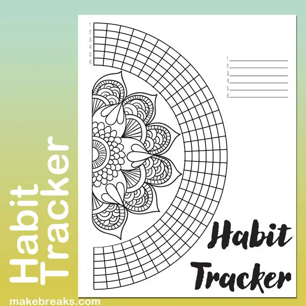 Download Undated Mandala Habit Tracker Make Breaks