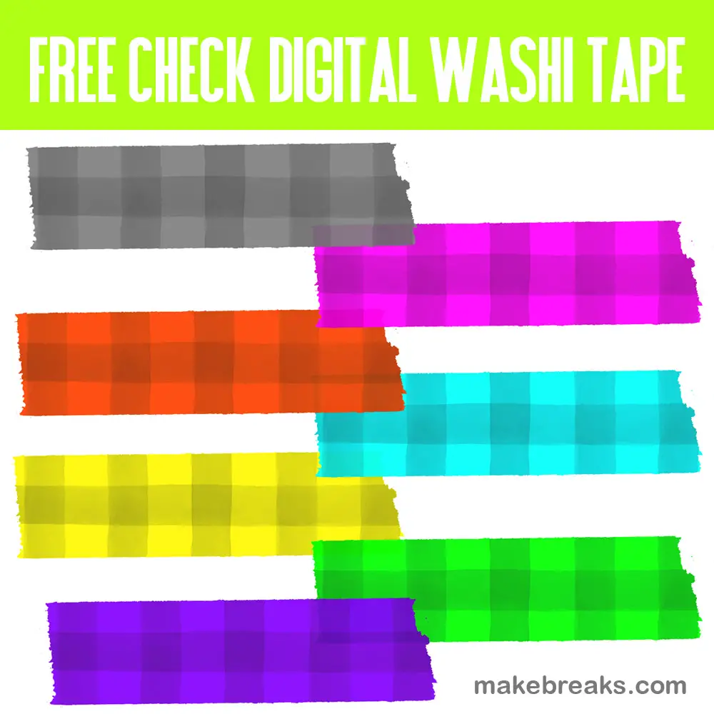 Check Pattern Digital Washi Tape for Digital Planners
