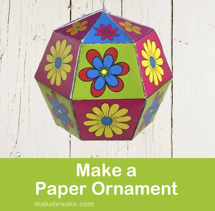 Tutorial: Make a DIY Folded Paper Ornament (With Free Template)