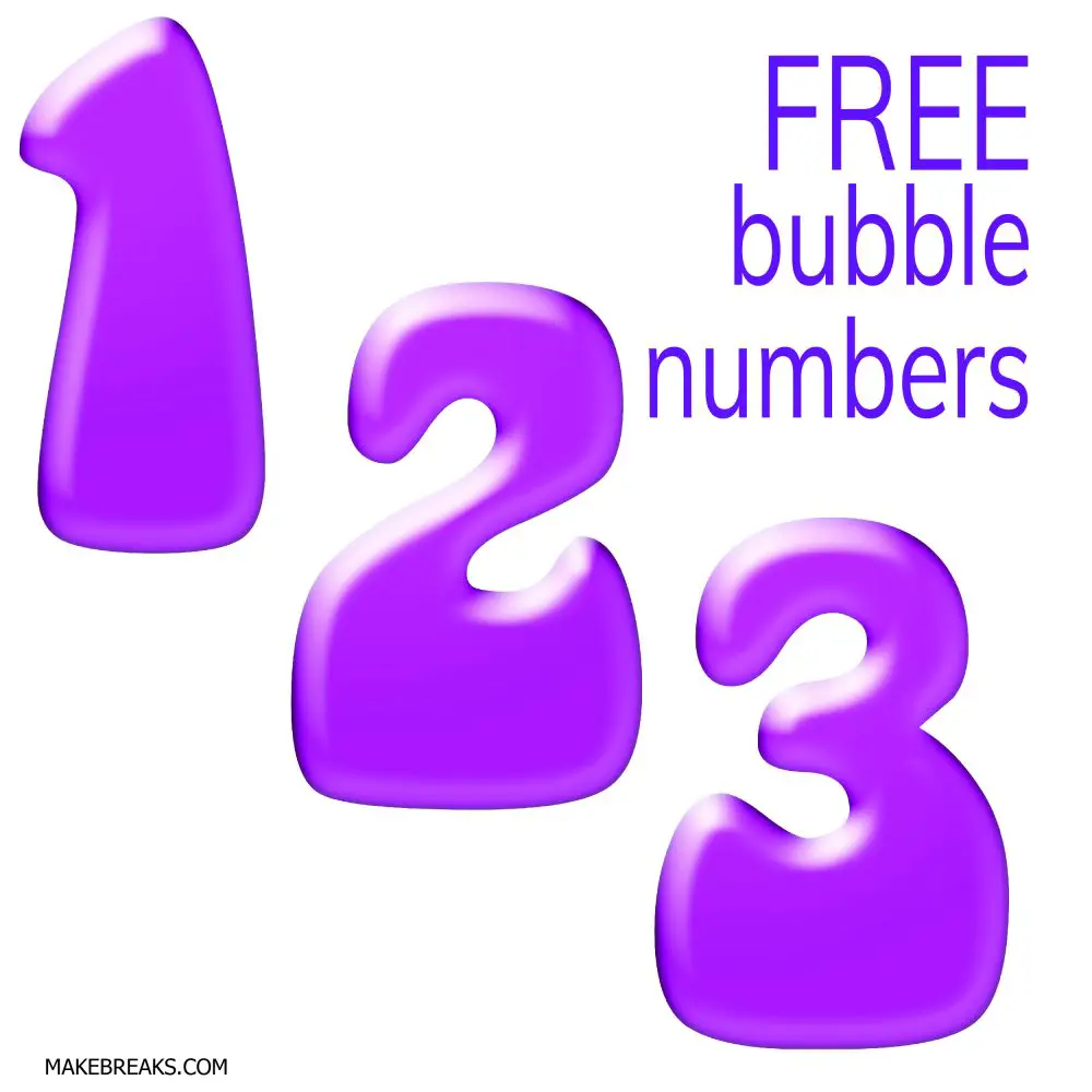 Printable Bubble Numbers