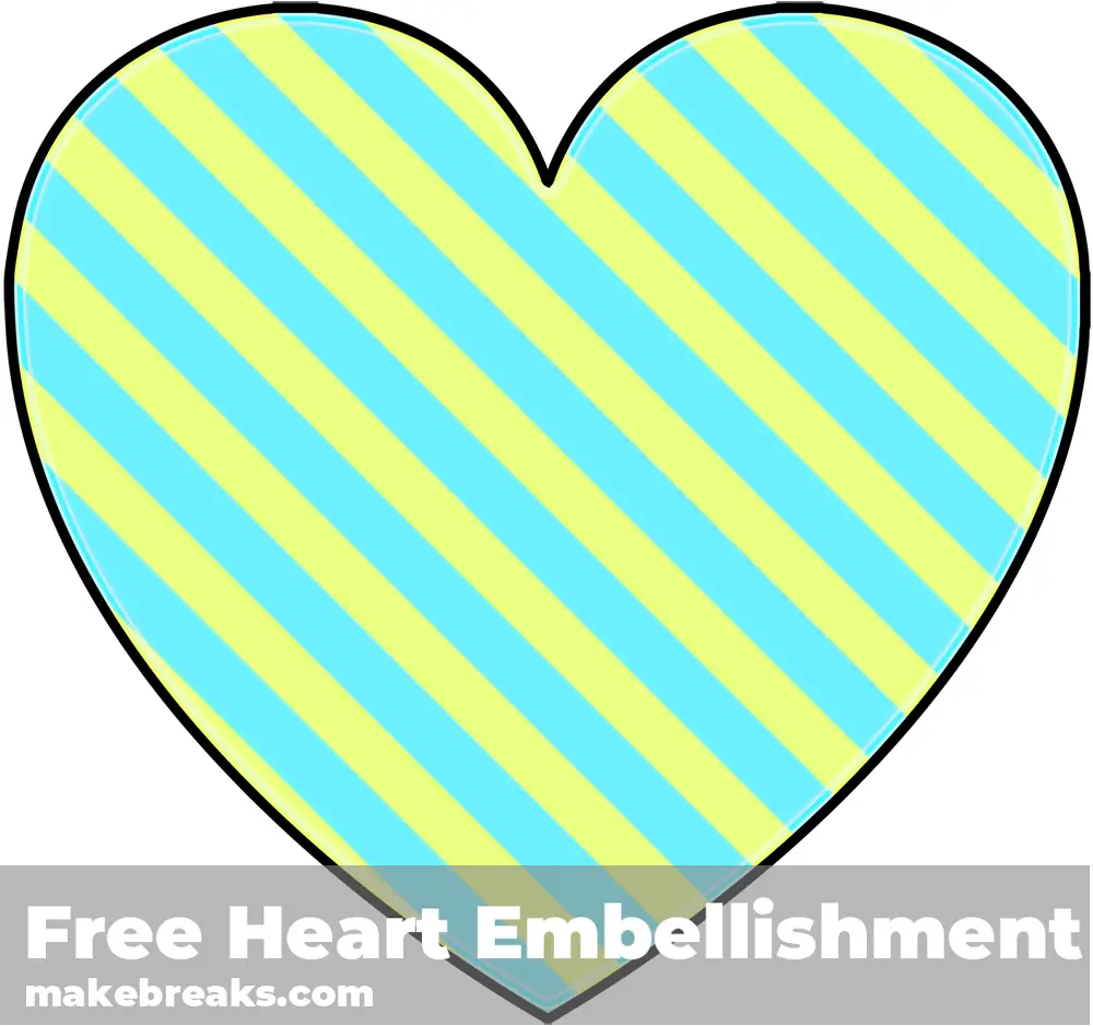 Free Striped Heart Templates Candy 4