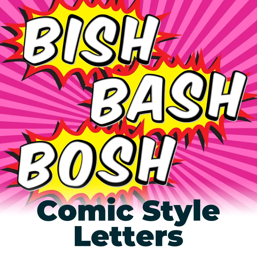 Free Mono Comic Book Style Letters - Make Breaks