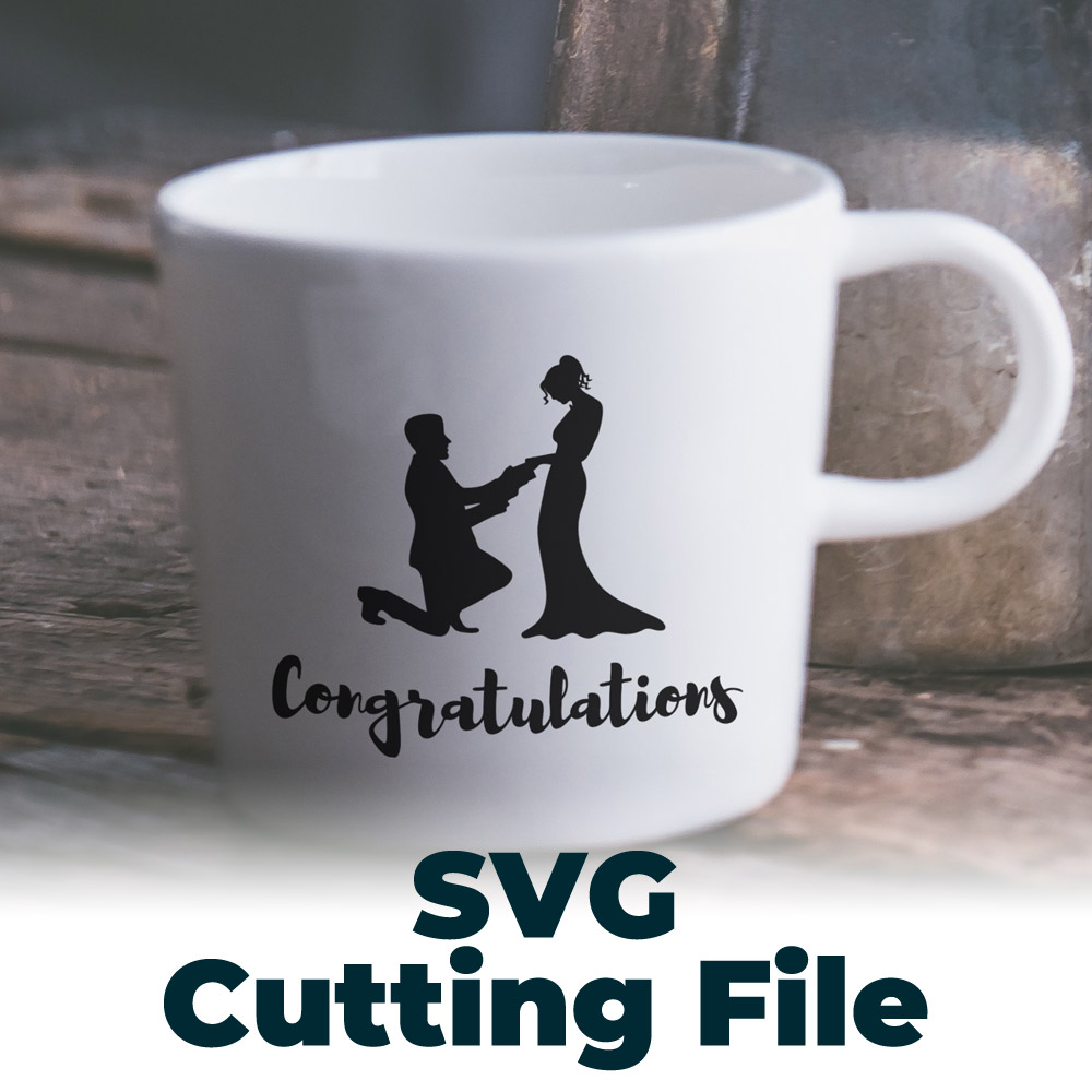 Free SVG Cutting File – Couple Congratulations