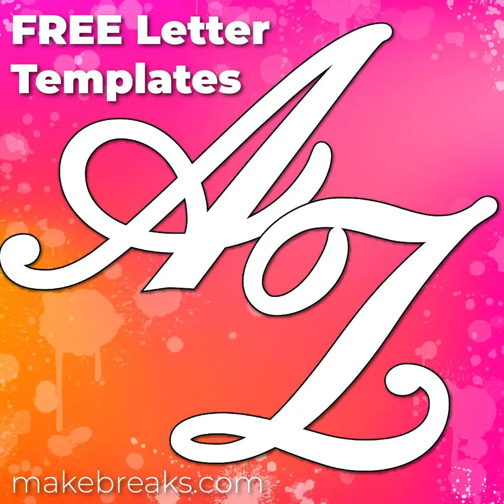 Free Printable Large Letters For Walls Other Projects Script Upper   Uppercase Preview 01 