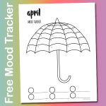 Free April Mood Tracker Tracking Page - Umbrella - Make Breaks