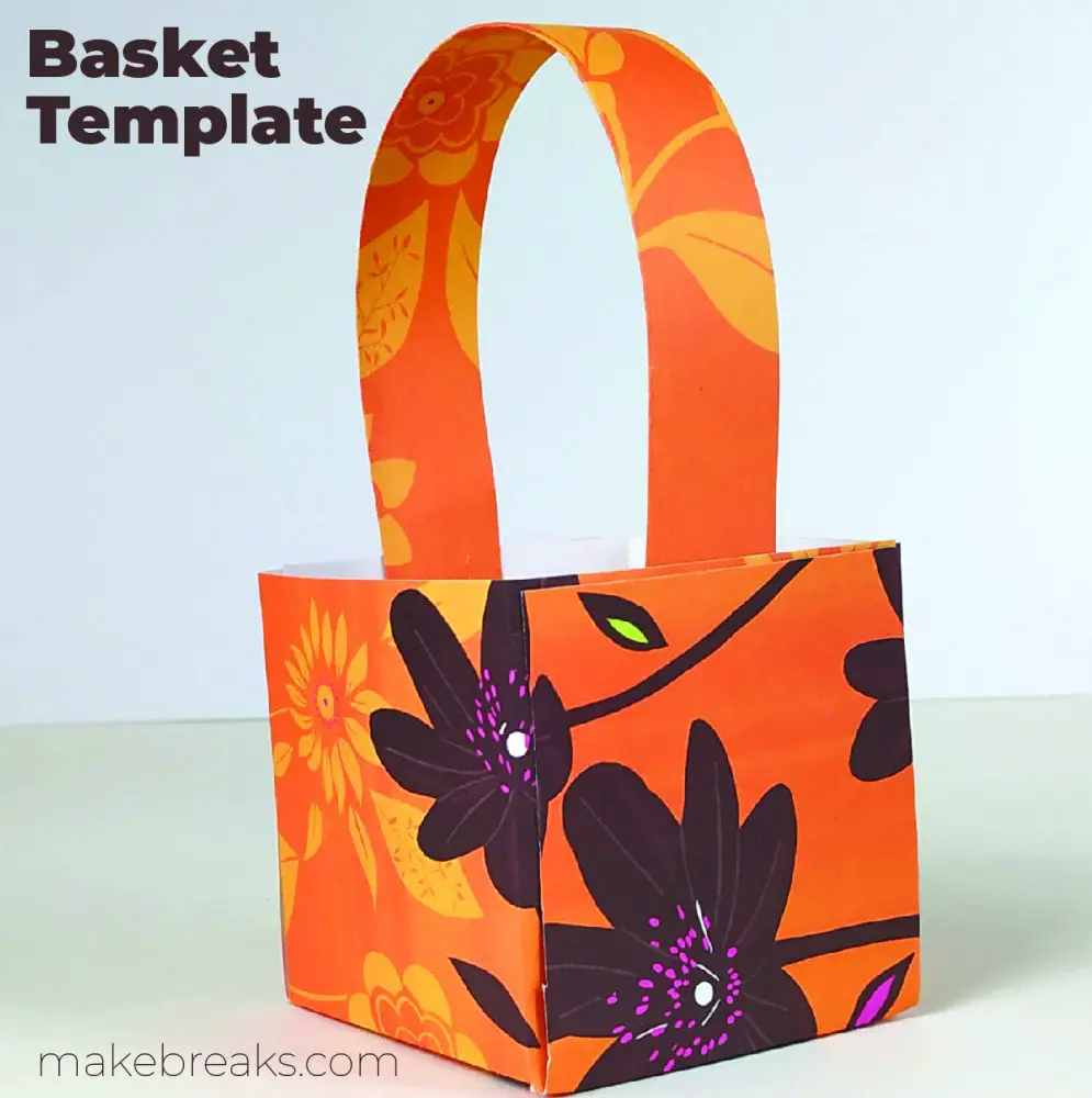 Easy Cube Paper Basket With Free Template
