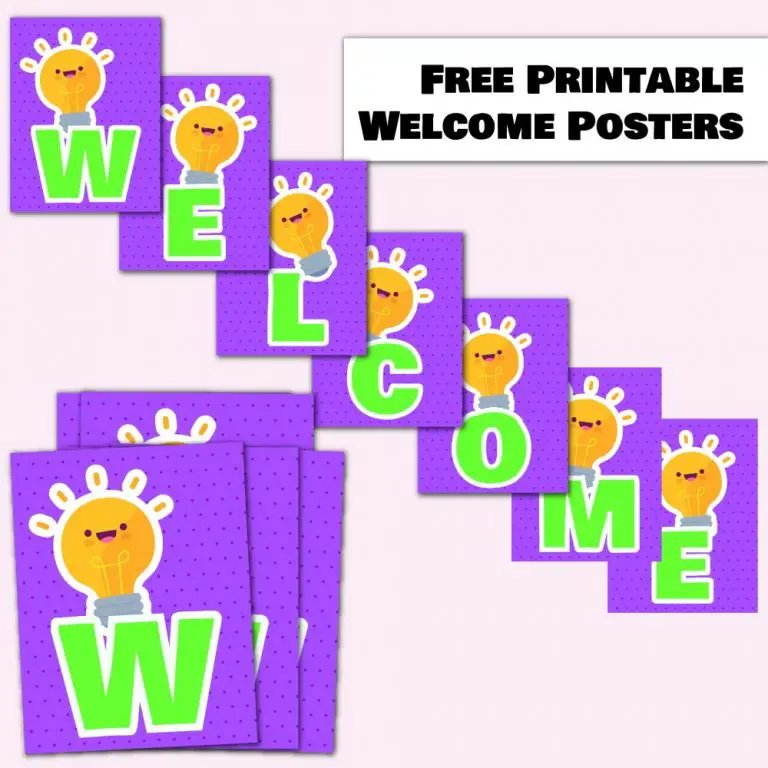 Free Cute Lightbulb Printable Posters for Back To School Make