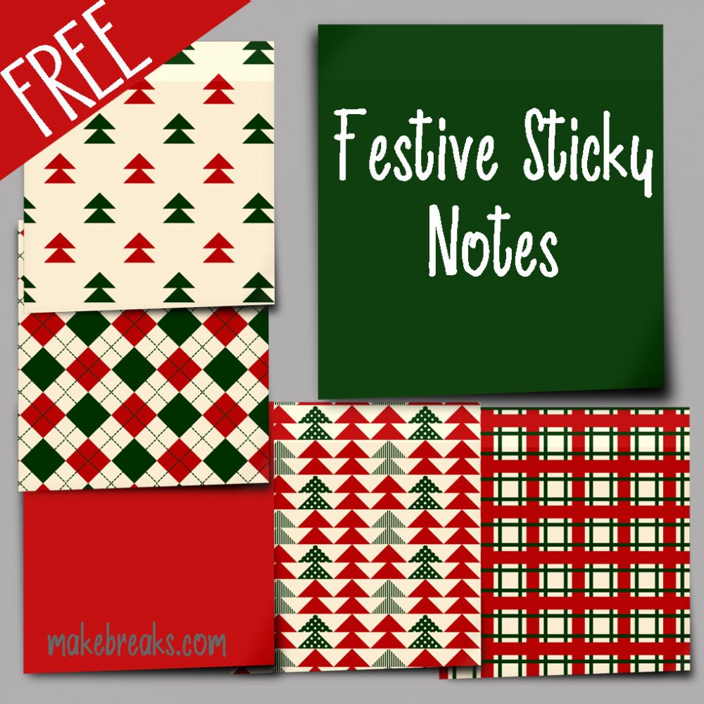 Festive Digital Sticky Notes for Digital Planners