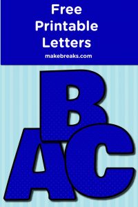 Free Printable Bold Blue Dot Alphabet - Make Breaks