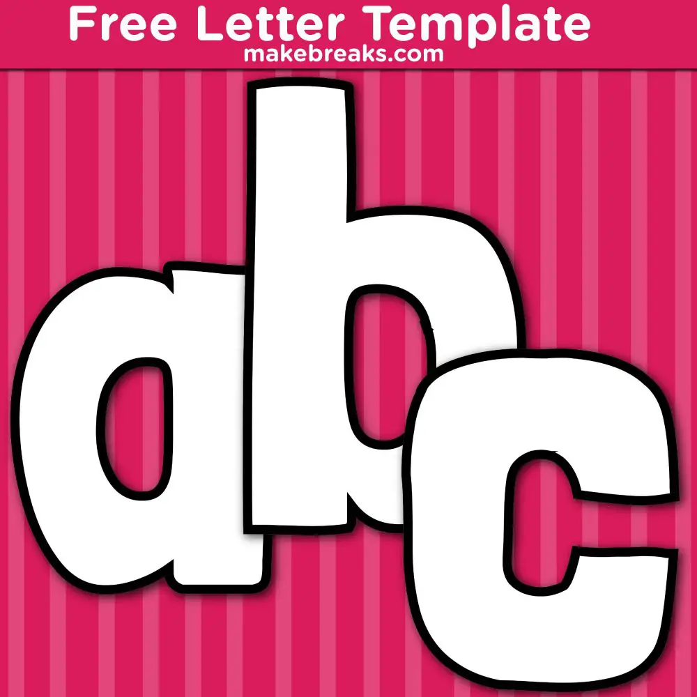 Free Printable Lower Case Letter Templates