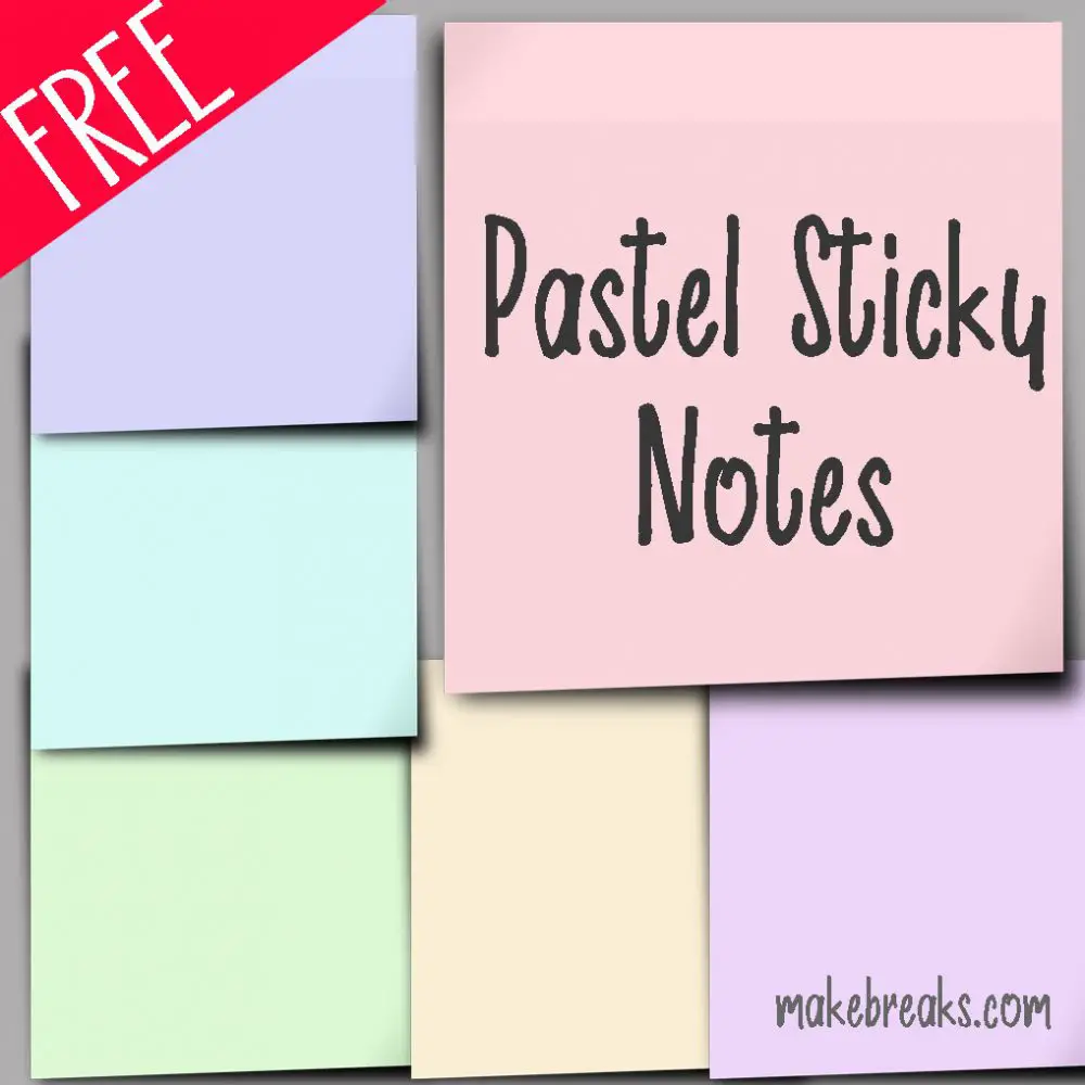 Pastel Digital Sticky Notes for Digital Planners