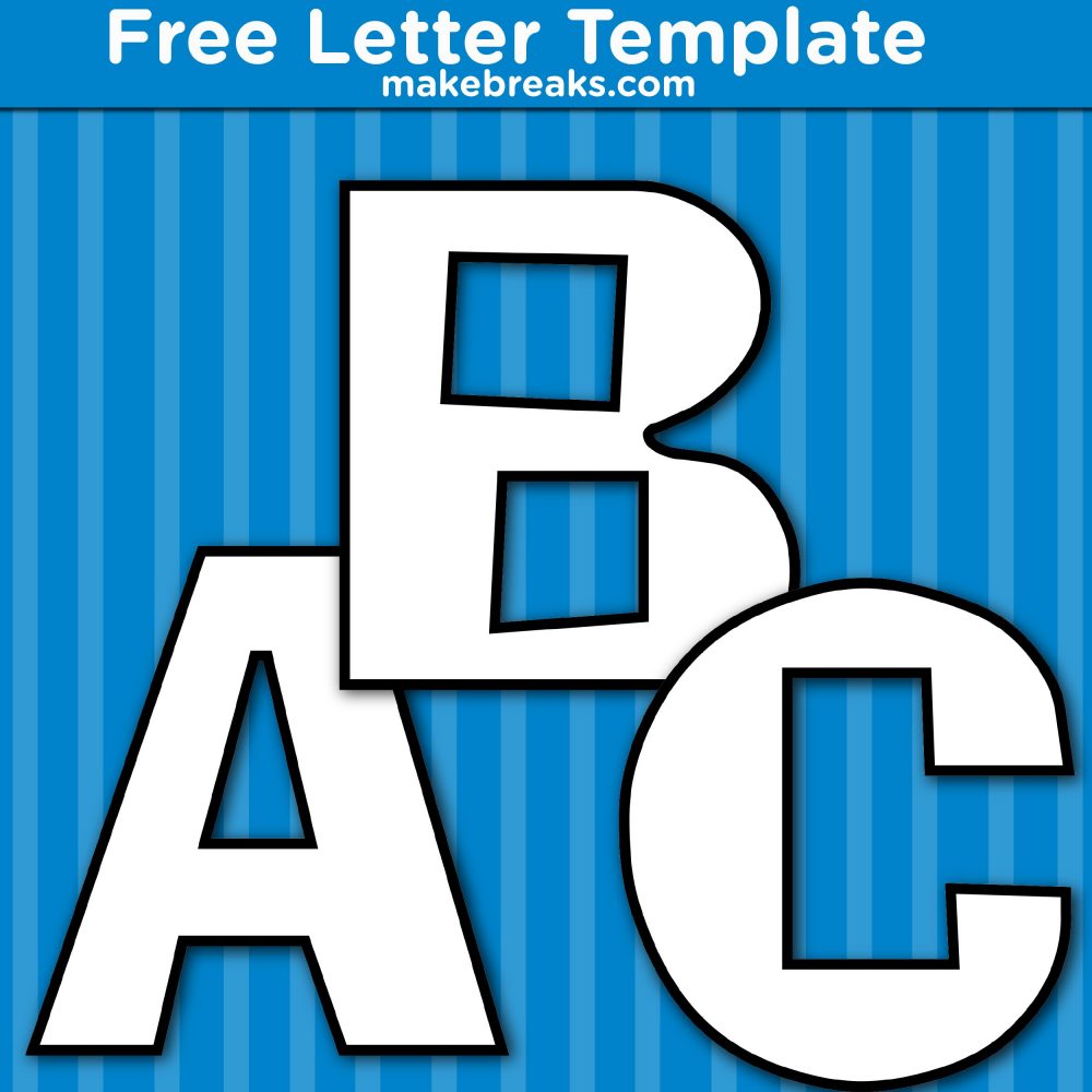 Free Printable Square Inner Letter Templates Make Breaks