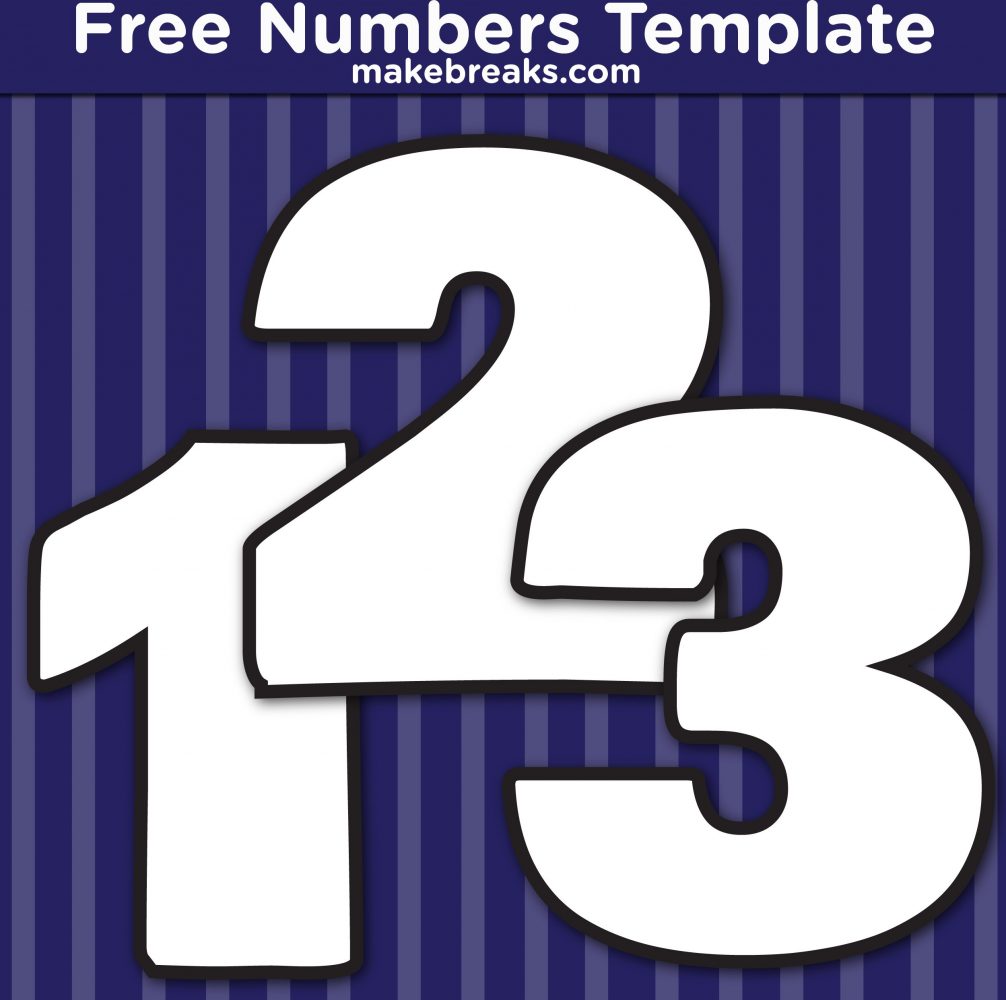 Free Printable Bold Number Templates