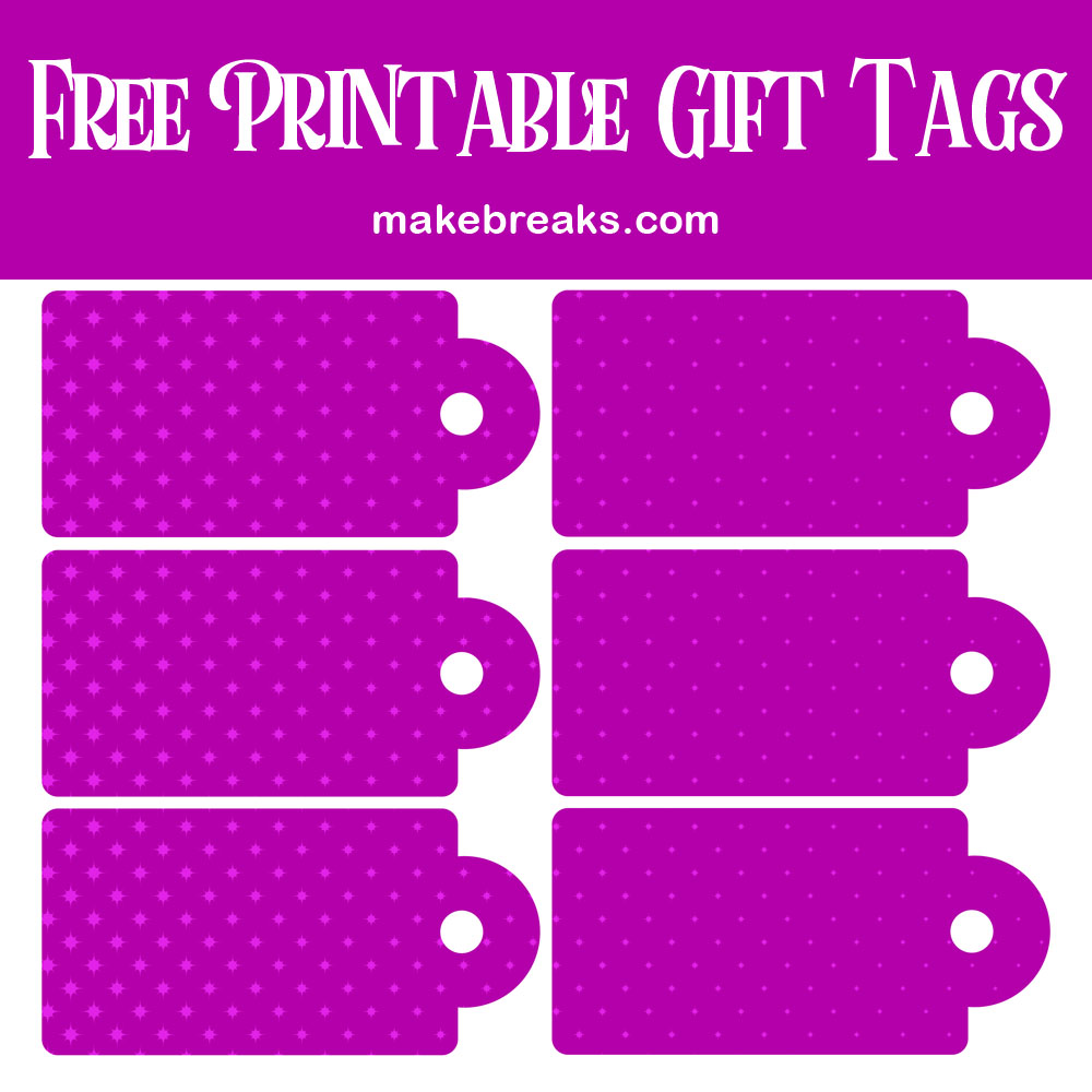 Free Printable Gift Tags – Purple Dot