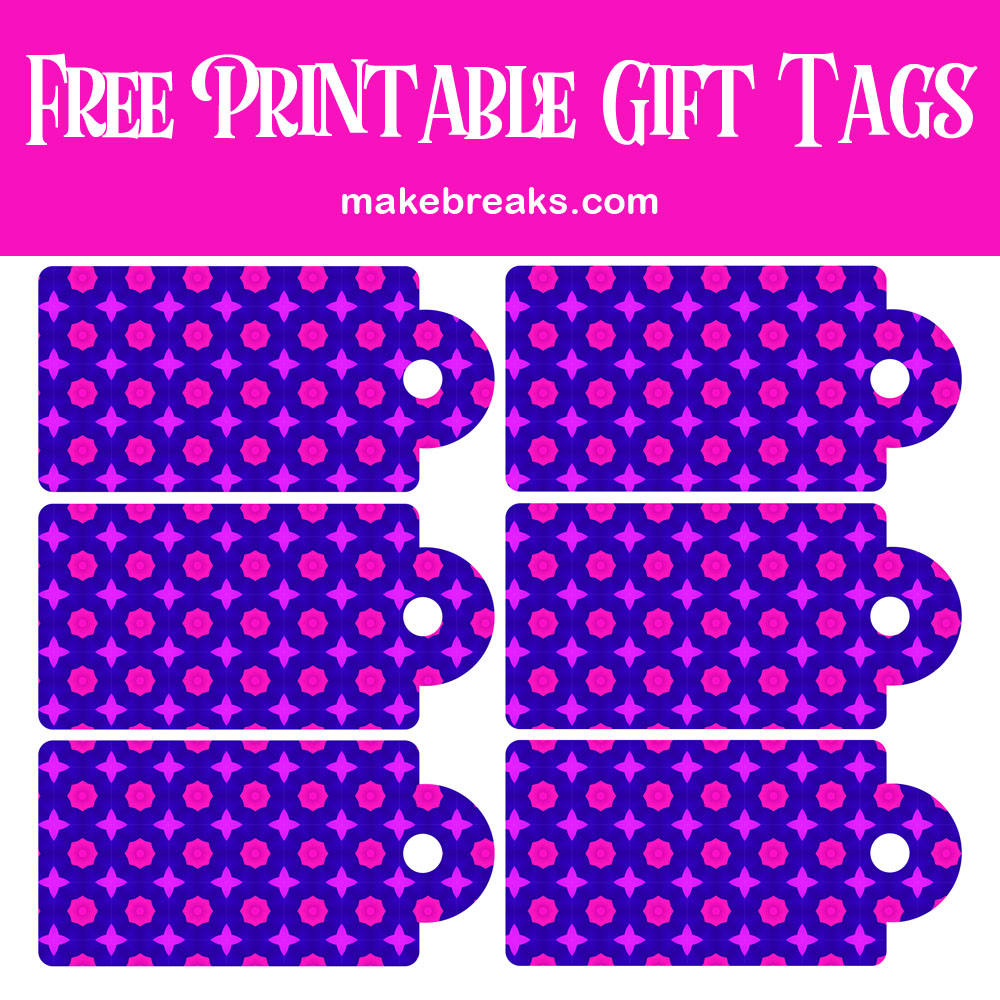 Free Printable Gift Tags – Purple and Pink