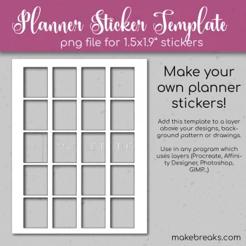 Free Planner Printables Archives - Make Breaks