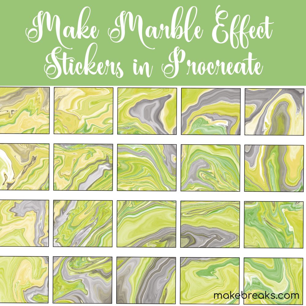 How to Create Marble Effect Stickers in Procreate