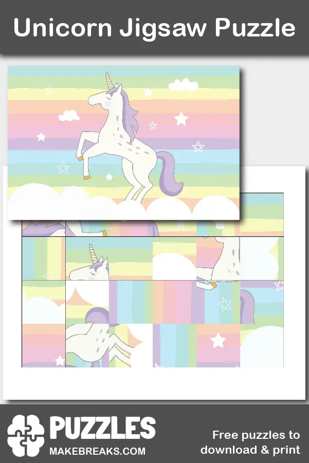 free printable unicorn jigsaw puzzle make breaks