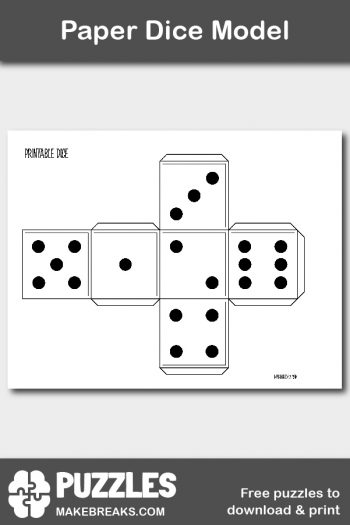 Free Printable Dice Model - Make Breaks