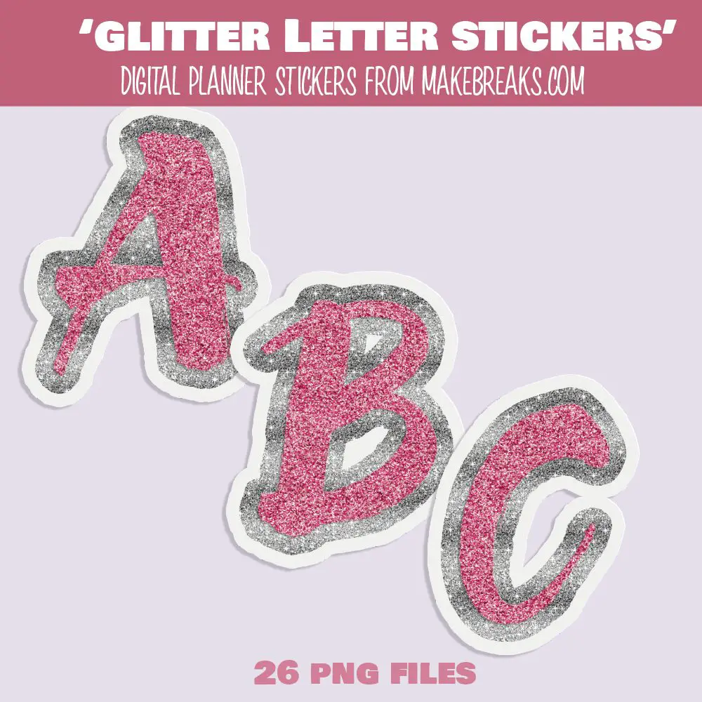 Glitter PNG Alphabet