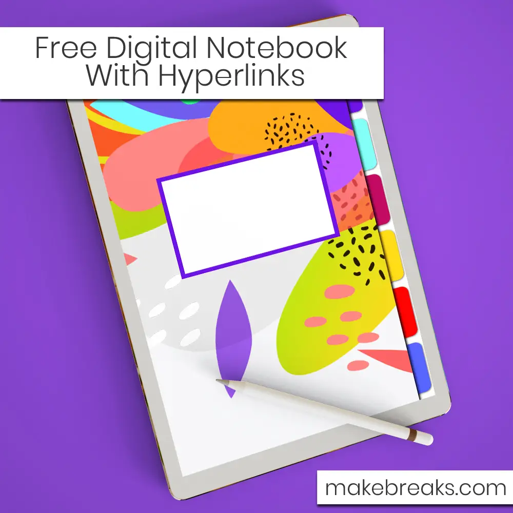 Hot Tropical Floral Pattern Free Digital Notebook with Hyperlinks – for Goodnotes & Other PDF Readers