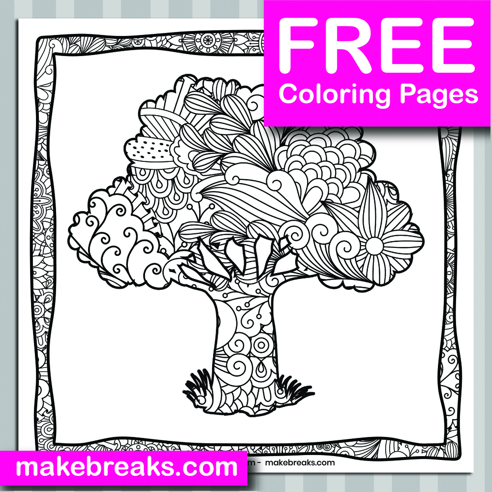 Free Tree (08) Coloring Page