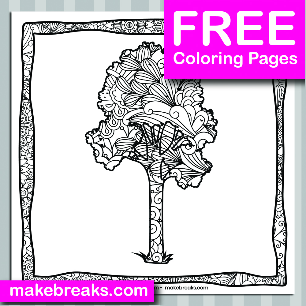 Free Tree (13) Coloring Page