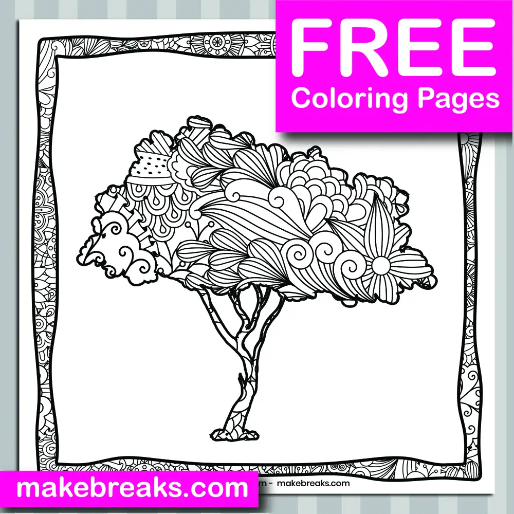 Free Tree (11) Coloring Page