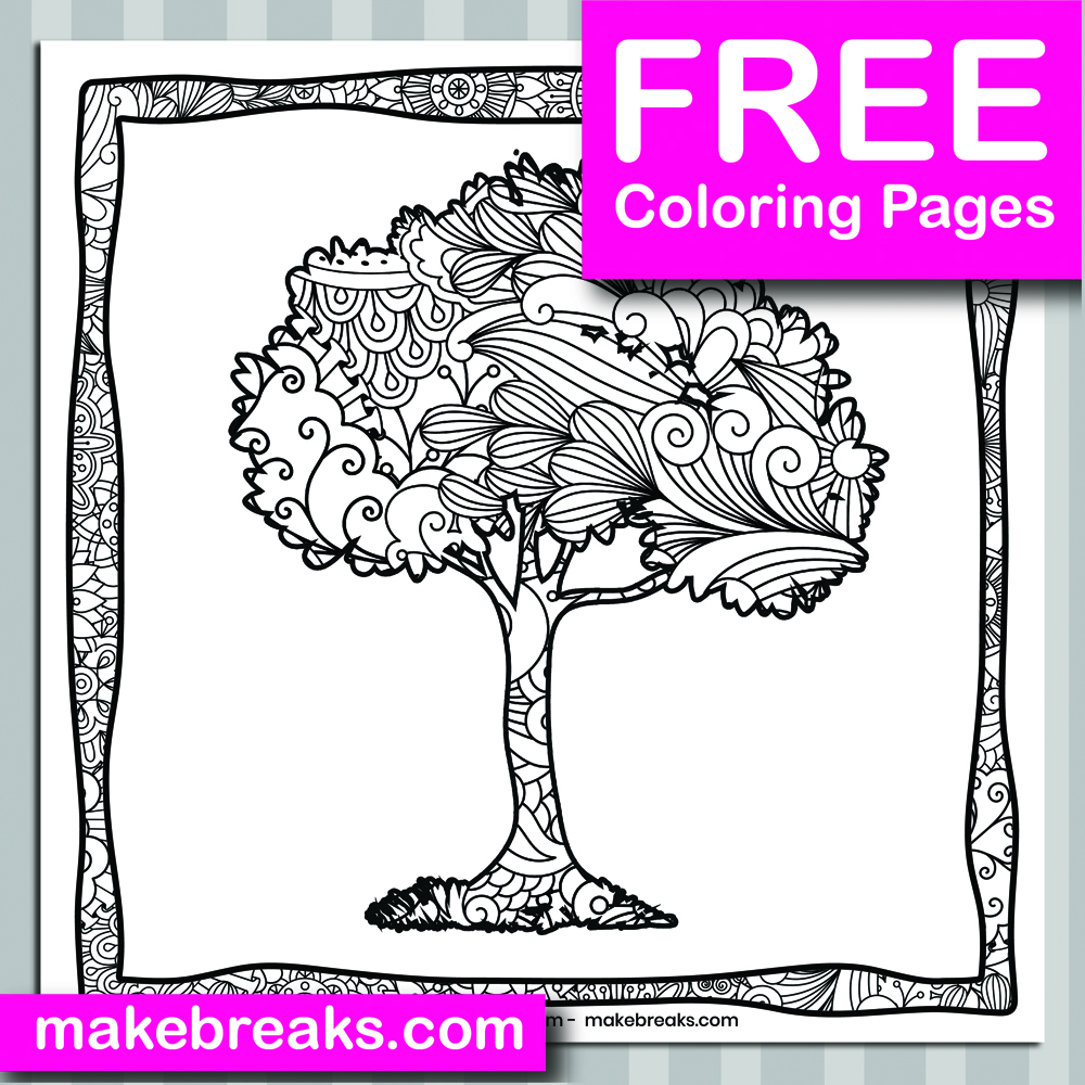 Free Tree (02) Coloring Page