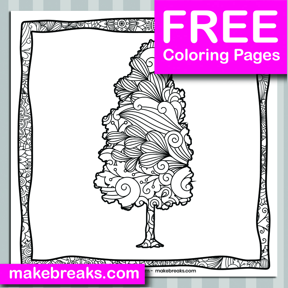 Free Tree (07) Coloring Page