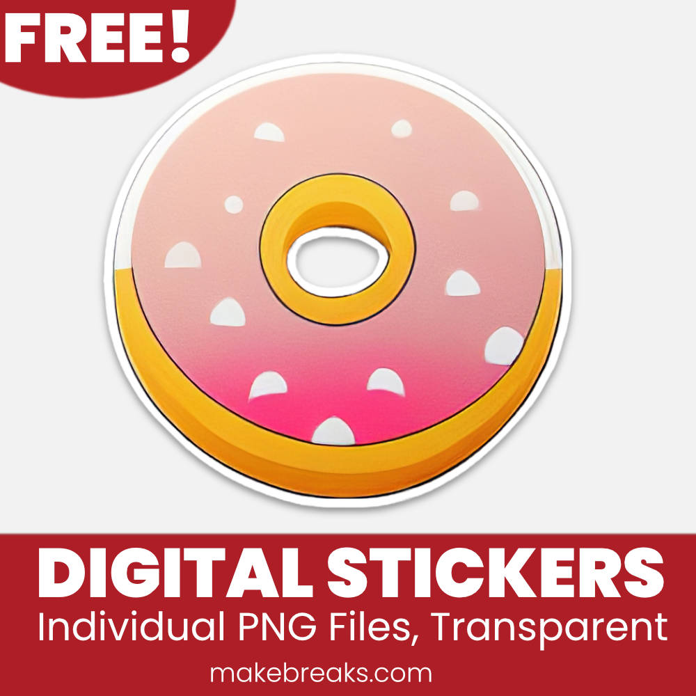 Free Iced Donut Digital Planner Stickers – PNG Files